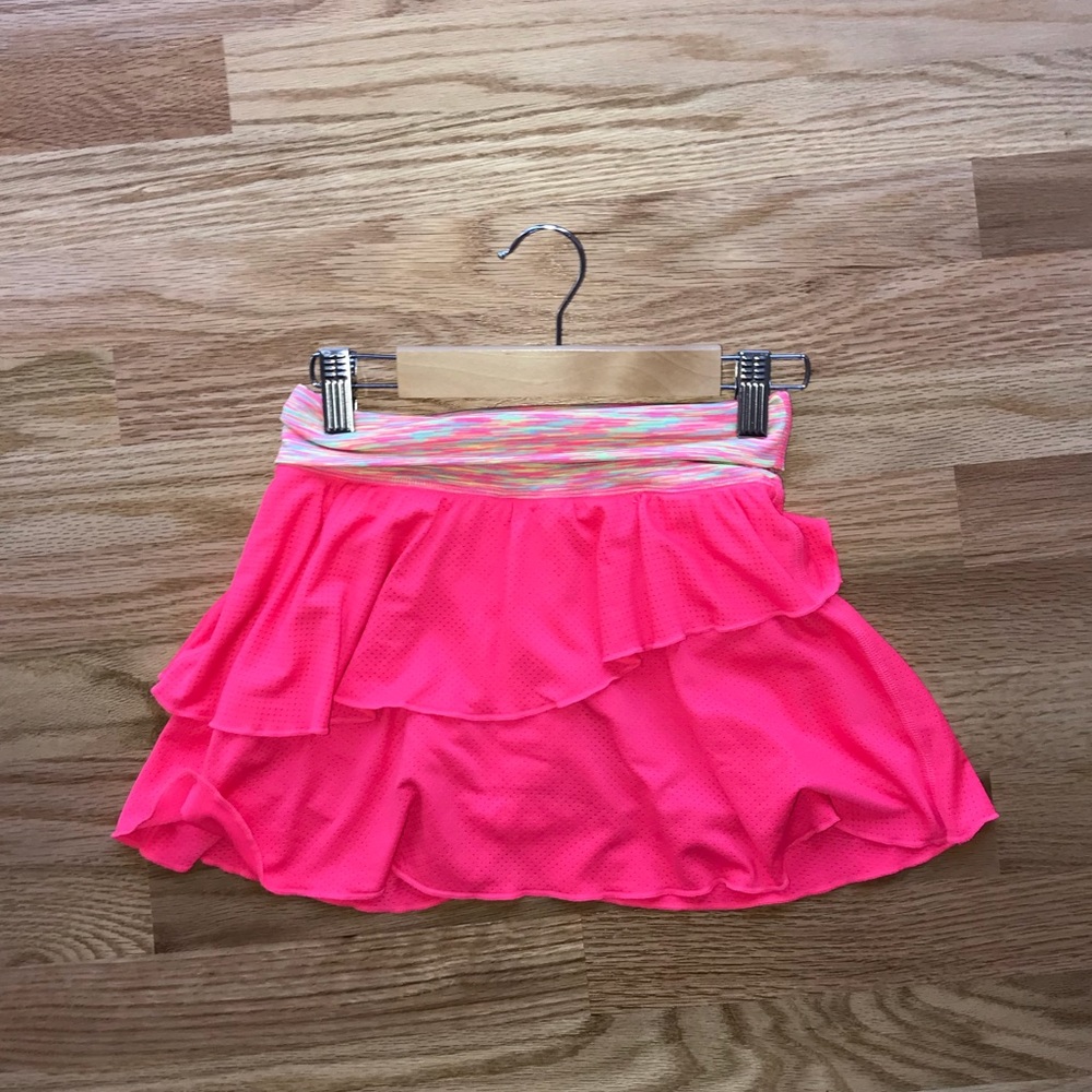 girls pink athletic skirt